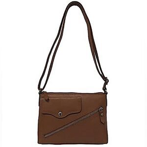 Bueno Of California Crossbody Bag New Soft Leather Cognac Preppy Classic
